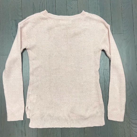 Pink Republic Girls Sequin Snowflake Pink Sweater - Picture 7 of 8